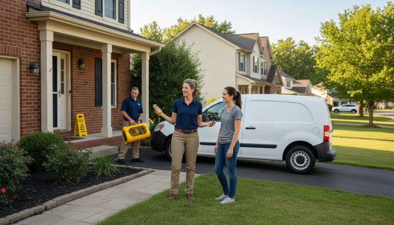 Residential water damage restoration in Kingsland, AR